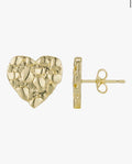 Small Gold Heart Earrings